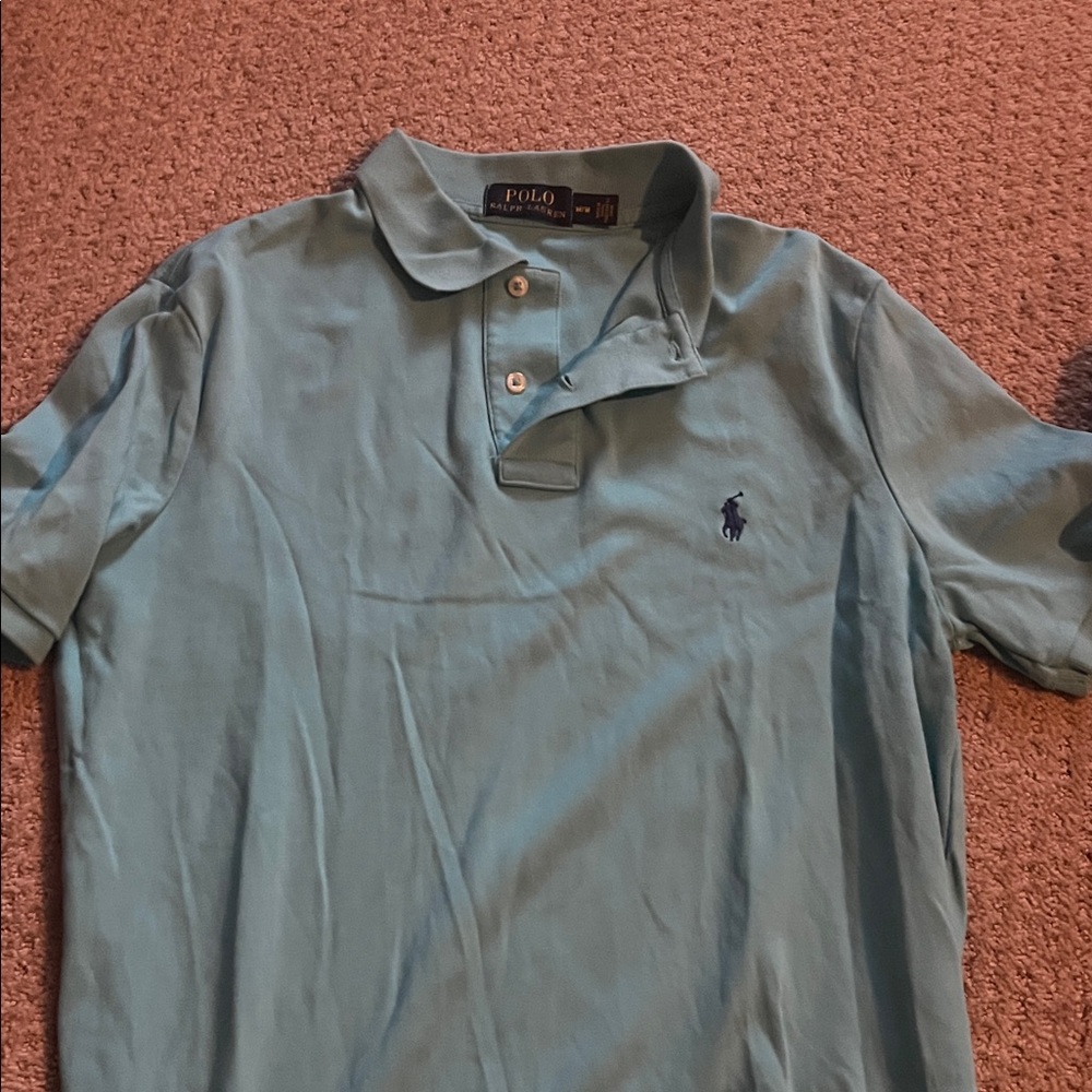 Polo by Ralph Lauren Men's Light Blue Polo Shirt